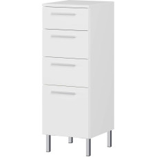 Germania 8297-84 GW-Arvada Base Cabinet in White with Four Drawers 30 x 86 x 35 cm (W x H x D)