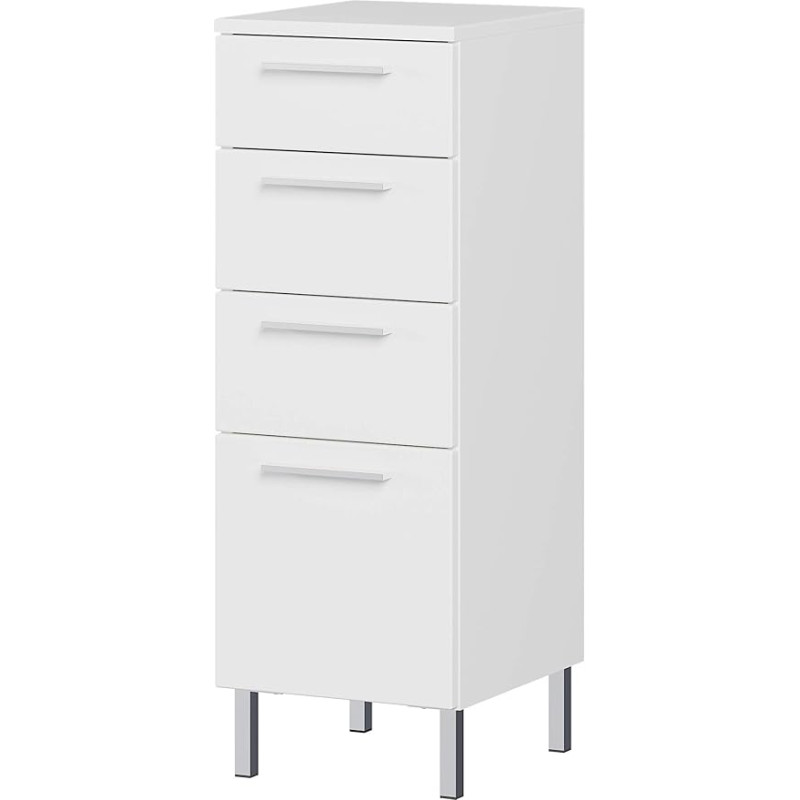 Germania 8297-84 GW-Arvada Base Cabinet in White with Four Drawers 30 x 86 x 35 cm (W x H x D)