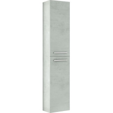 Wall Mounted Vanity Unit with Two Drawers and a Mirror, Concrete Paint, 80 x 57 x 45 cm