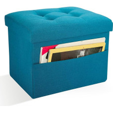 Docvania Ottomane – Aufbewahrungs-Ottomane mit Fußstütze, Ottomane mit Stauraum, faltbarer Ottomane für Studentenwohnheim, Wohnzimmer, Schlafzimmer und Eingangsbereich, Artikelaufbewahrung, 43,2 x 33