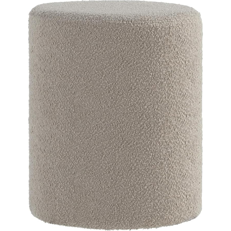 O2B Modern Round Ottoman with Soft Padded Seat, Multifunctional Dressing Chair, Padded Footrest, Stool for Living Room and Bedroom, Furniture & Decor Shop (Taupe)