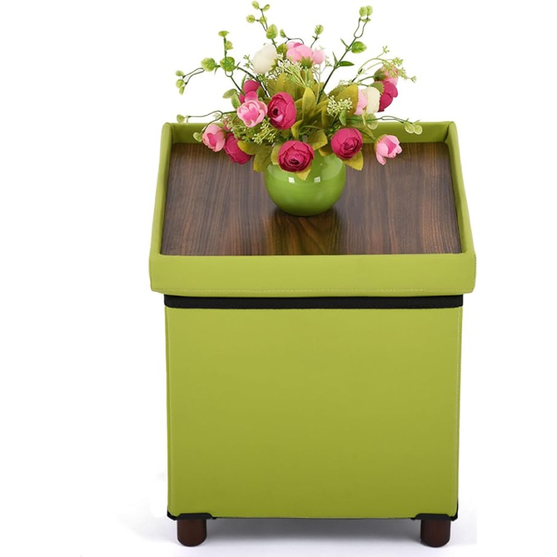 Dorriss Ottomane, Ottomane mit Stauraum für Wohnzimmer, Ottomane, quadratisches Tablett, Schlafzimmer, Würfel-Fußstütze, Hocker mit Beinen, kleine Ottomane, Couchtischdeckel, faltbarer Fußhocker