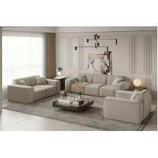 Friderik LUGA 3 Seater Sofa 2 Seater Armchair Decorative Cushions (Beige)