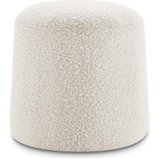 POLY & BARK Basel Ottoman, Crema White Boucle