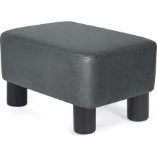 Joveco Small Footstool Ottoman Fabric Footrest Modern Rectangle Footstool for Living Room Bedroom (Dark Grey)