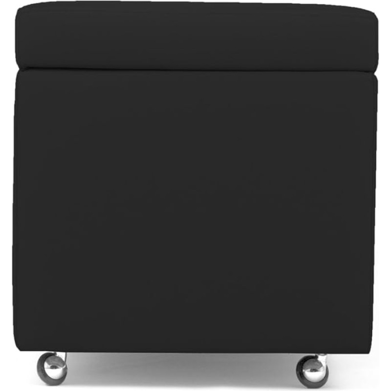 Arketicom New Pandora Swing Bean Bag with Wheels in Faux Leather Footrest with Wheels Seat Seat Seat Padded Rubber Spring Puff Design Main Decor Coffee Table