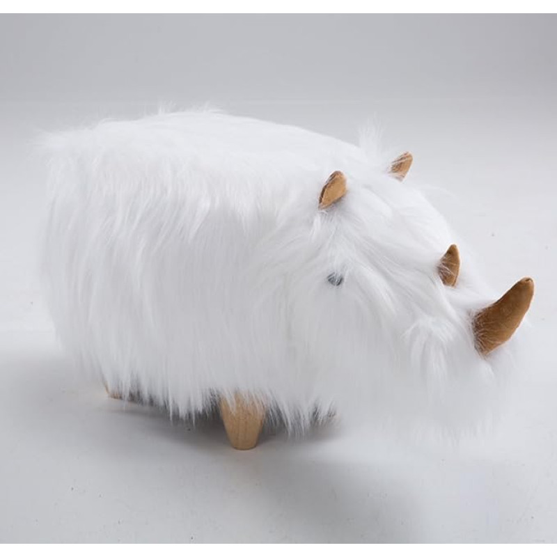 ✿ Dreamer Plush Osmanischen Change Decorative Furniture Rhino – Creative Solid Wood Stool