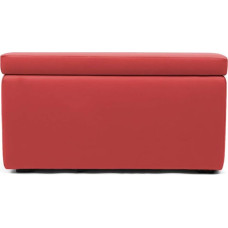 Arketicom Pandora Pouf Footstool Storage Faux Leather Cube Design Red 84 x 42 cm