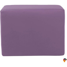 Arketicom Pouffe Stool Faux Leather (Removable Cover with Zip) and Polyurethane 55 cm Purple