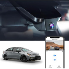 Fitcamx Dash Cam ühildub Toyota Corolla L LE SE XLE XSE SE Nightshade Sedan 4D Hybrid Touring Sport 12th Gen (E210) 2019-2022, 4K video WiFi OEM autokaamera, öine nägemine, G-sensor, 64GB-ga