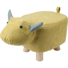 AONYAYBM Jalahoob Laste Ottomani Cartoon Animal Shaped Stool for Kids Home Living Room Cute Wooden Footstock for Playroom Courtyard Shoe Change Stool for Living Room Bedroom