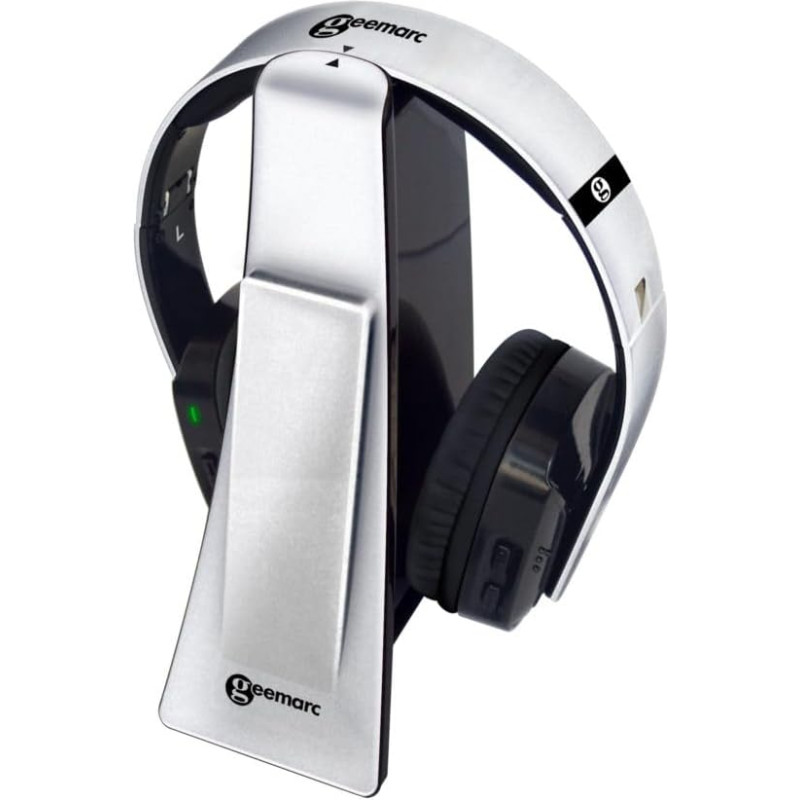 Geemarc CL7400 kõrvaklapid optilise ühendusega ja võimendatud helitugevusega telerite, mobiiltelefonide ja arvutite jaoks eakatele ja kuulmispuudega inimestele - vähene või tugev kuulmislangus - versioon DE