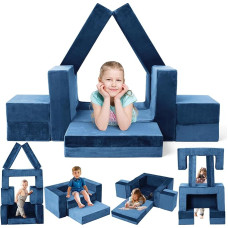 Gilire 2025 Play Diivan | Play Diivan lastele | 7 vahtplokist valmistatud laste diivan, paindlik kombineeritav laste diivan Modulaarne Play Diivan mängimiseks, loovaks, magamiseks