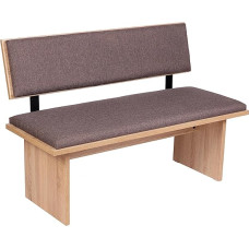 kundler home nurgapink või köögipink koos seljatoega 125 x 85 x 48 cm koos polstriga kõrge istumismugavuse tagamiseks, sobib ideaalselt söögitoas pingiks, lihtne kokkupanek, 