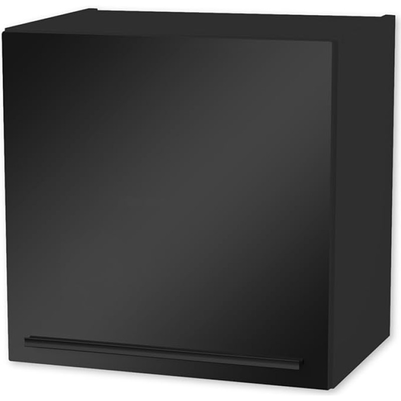 Jazz Modernne köögi seinakapp, mattmust, ruumikas köögikapp, palju hoiuruumi, 50 x 50 x 34,6 cm (B x K x S)