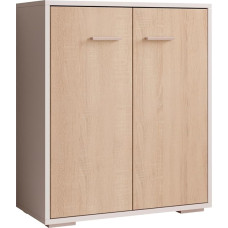 MB Muebles Bonitos Sideboard elutoa mööbli hoiukapp väike kapp laius 60 x kõrgus 71 x sügavus 30 cm kaasaegne värv valge ja Sonoma Lander L2