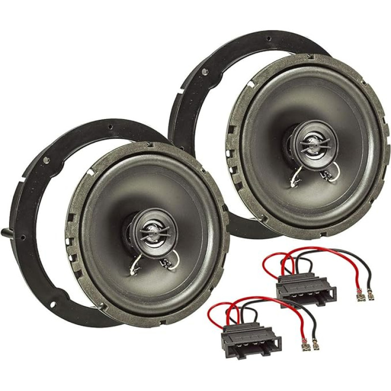 tomzz Audio 4057-006 TA16.5-Pro kõlarite paigalduskomplekt, mis ühildub VW Golf 4 5 6 6 7 Polo Passat Up Amarok Jetta Lupo EOS 165 mm koaksiaalsüsteemiga