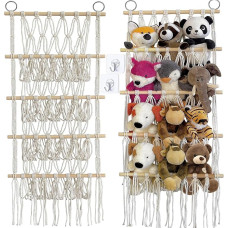 qimeyu Storage Cuddly Toy, Cuddly Toy Hammock, Net for Cuddly Toys, 4 Tier Cuddly Toy Storage, Hanging Stuffed Toy Storage Net for Children's Room, Living Room, Bedroom