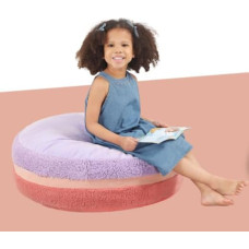LAHAQIQI Macaron Bean Bag for Kids and Teenagers, Comfortable Sherpa Pouf, Ottoman for Kids and Adults