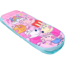 Character World Peppa Pig and Friends ReadyBed Kids Inflatable Air Bed and Sleeping Bag with Pump | Travel Mattress for Sleepovers and Camping or Home, Rose