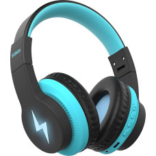 Children's Bluetooth Headphones, Wireless Bluetooth Children's Headphones Over Ear with 85 dB / 94 dB Volume Limit, 45 H Playtime, 3 Lightning Modes, Built-in Microphone Headphones for Mobile Phone,