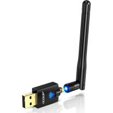 EDUP AC600M USB WiFi Adapter for PC, Wireless USB Network Adapters Dual Band 2.4G/5.8Ghz Wi-Fi Dongle Antenna for Laptop Desktop Compatible Windows 10/11/8.1/8/7/XP/Vista/Mac OS X 10.6~10.15.3