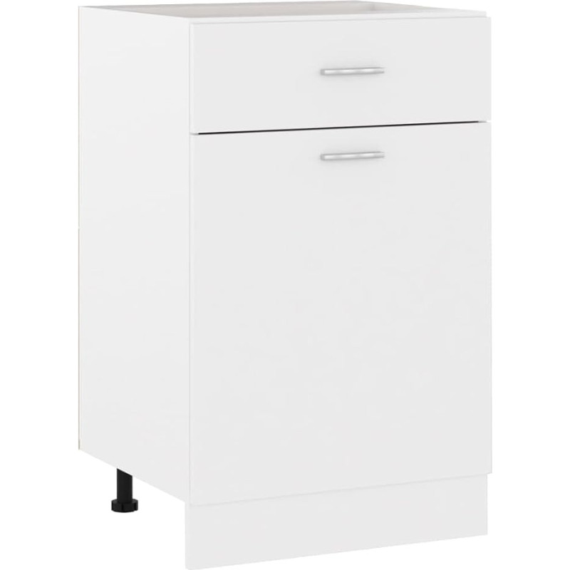 vidaXL Drawer Cabinet 50 x 46 x 81.5 cm Chipboard White