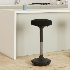 WUDLEP Ergonomic Wobble Seat Standing Stool, Height-Adjustable Office Stool (47-64 cm), 264Lbs Load Work Stool with Swing and Wobble Functions to Prevent Back and Neck Pain