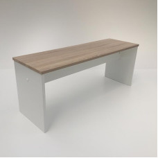 Möbel SD Sonoma Bench Light Oak Rough-Sawn / White Solid Wood Look Edge