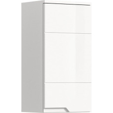 xonox.home - Solero Wall Cupboard 38 x 73 x 27 cm in Front White High Gloss Deep Drawn Body White - Wall Cupboard Bathroom Cabinet Hanging Wall Cabinet - Modern, Space-Saving and Functional