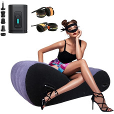 Inflatable Chair Sofa Lounge Chair with Mini USB Powered Air Pump, S-Shape Air Sofa Inflatable Couch, Inflatable Lounge Sofa Deck Chair Multifunction for Indoor Living Room Bedroom (Sofa)