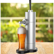 Beer dispenser for canned beer, beer frother, mini dispenser, beer dispenser, turns any can into a draft beer for beer bars, gift man birthday beer gift, Father's Day gift, silver