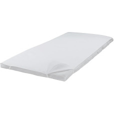 Erwin Müller Waterproof Molleton Mattress Topper – Absorbent, Elasticated Beads, Boil-proof and Suitable for Tumble Dryer
