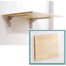 Faltbarer Wandtisch, 40 x 20 cm, Kiefernholz, Ess- und Arbeitsschreibtisch, platzsparend, Laptop-Schreibtisch, kompakter Bartisch für Zuhause und Büro, einfache Installation (80 x 40 cm)