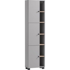 Schildmeyer Balto 157482 Tall Cupboard Platinum Grey/Wild Oak Decor, 44.9 x 23.4 x 167.6 cm