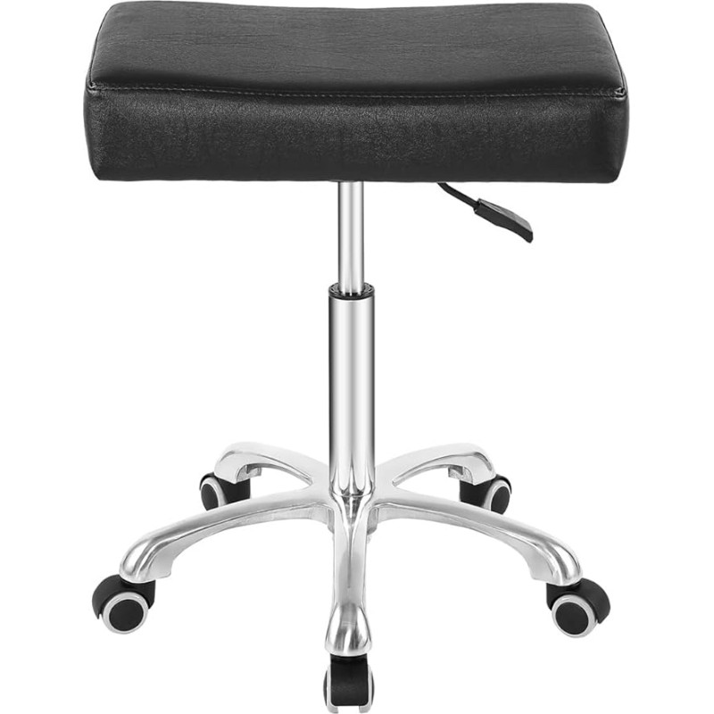 Nazalus Swivel Stool Height Adjustable with Wheels Heavy Duty for Office Home Desk Counter Salon (Black, Without Footrest)