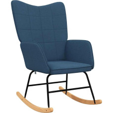 vidaXL Rocking Chair Swing Chair Relaxing Chair Living Room Chair Chair Recliner Chair Upholstered Chair Blue Fabric