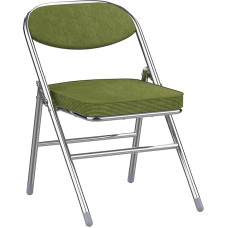 Lvhecforhm Folding Chair with Backrest, Dining Room Chairs, Kitchen Chair with Metal Legs, Dining Room Chair, Living Room Chair, Folding Chairs, Green, Lounge Chair, Upholstered Chair Design, Folding