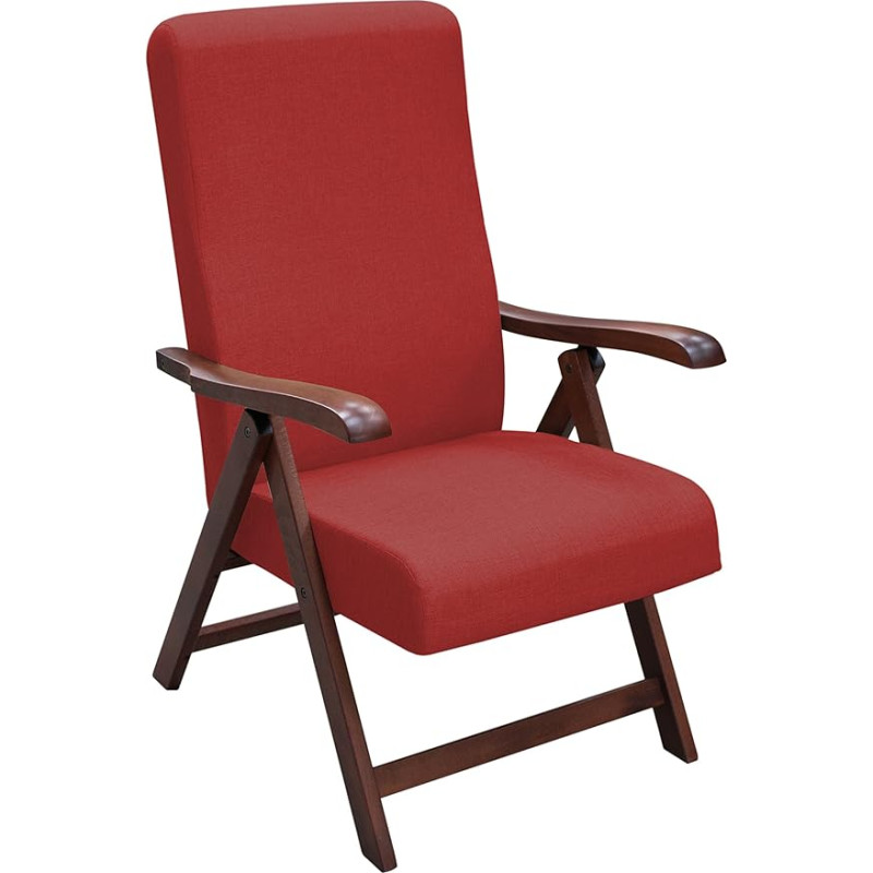 Maslegno Elite Miami Los Angeles Armchair Fully Beech Wood Upholstery Polyurethane Foam Backrest Folds Back 4 Positions Standard ARANCIO