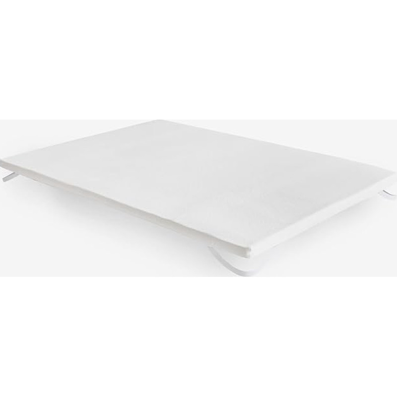 Classic blanc Topper/Comfort Memory Foam Mattress Topper plus Hardness Bed 125 (120 x 190 cm) white