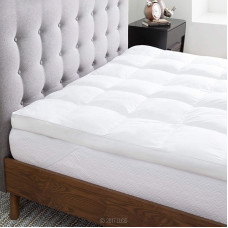 (Twin) - LUCID Plush Down Alternative Fibre Bed Topper - Allergen Free - Twin Size