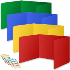 Student Desk Dividers, Durable and Waterproof Plastic Dividers, Classroom Folders, Teacher Supplies, Easy Clean Plastic Privacy Panels for Student Desks