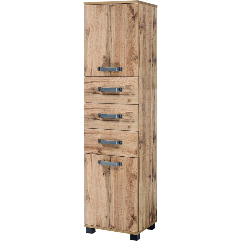 Schildmeyer Milan 134886 Tall Cabinet Oak Country House Decor 32 x 40.3 x 163.7 cm