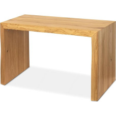 holz4home® Solid Wood Bench S I Oak Bench with Wane Edge without Backrest I Real Wood Bench Stool for Living Room Bathroom Hallway or Kitchen I Stool Solid