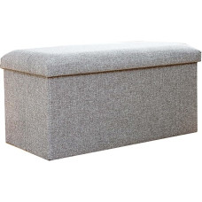 FOGUO Stool with Storage Space 40 x 25 x 25 cm, Bench with Storage Space, Cube Seat with Lid, Storage Box, Foldable, Padded Seat, Max. Static Load 150 kg