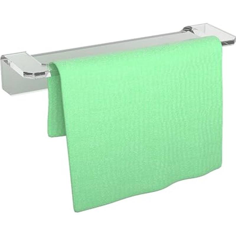 Agplex - Klebender Badetuchhalter - Handtuchhalter ohne Bohren aus klarem Acrylglas - Badaccessoires klebender Handtuchhalter - Handtuchhalter, der nicht rostet