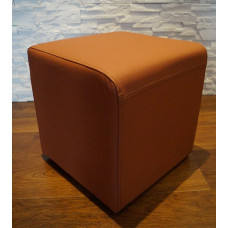 Quattro Meble Real Leather Stool 40 x 40 x 40 cm Cowhide Seat Cube Footstool Upholstered Stool Real Leather Puff