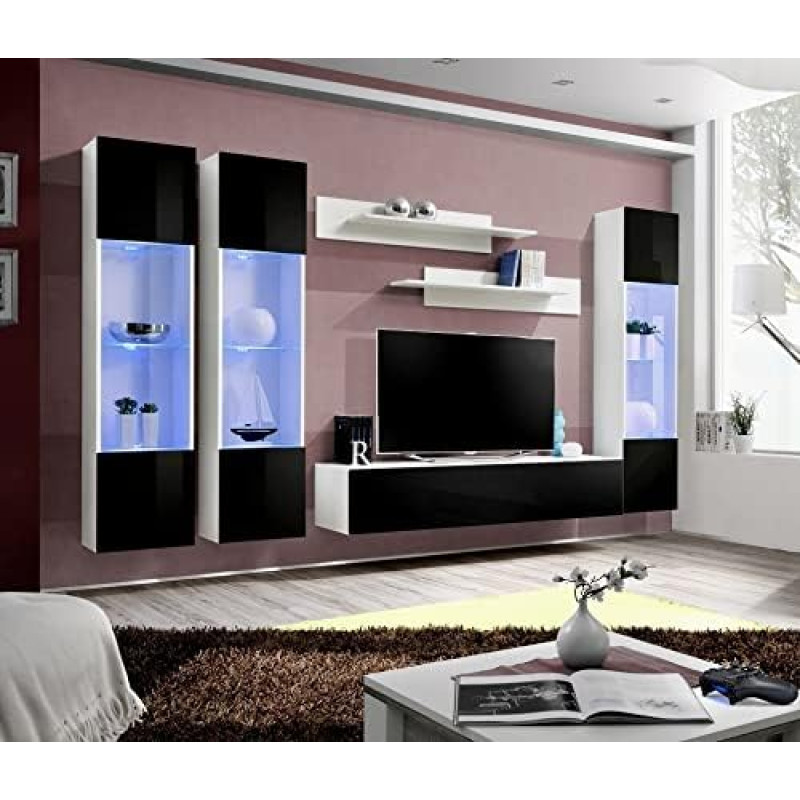 TV Set 6 Pieces Black and White