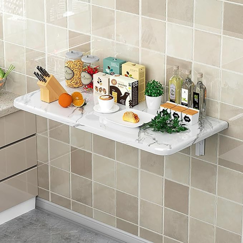 ZDFTGKM Wäscheklapp-Esstisch, Wandmontage, platzsparend, Schreibtisch, Werkbank, Klapp-Computerarbeitsplatz, stabil, robust, geeignet für Büros, Schlafzimmer, Restaurants (Farbe: