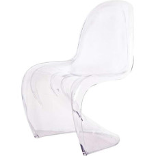 GE&YOBBY Transparent Acrylic Chair, Modern S-shaped Bar Chair, Creative Slide Cystic Dining Chair, Clear Executive Chair for Indoor Outdoor Hotel Home Office Transparent